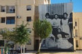 Huge photography as a homage to nuurses and heath workers in a park in Arahal, Seville 11