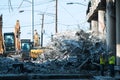 Huge Pile Of Concrete Debris Sits From Atlanta Bridge Collapse