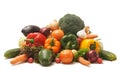 A huge pile of fresh fruits and vegetables