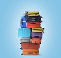 Huge pile of suitcases