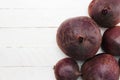 Huge pile of very large fresh and red beets on a white wooden table. beautiful fresh market organic beetroot in a large Royalty Free Stock Photo