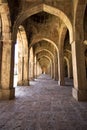 Huge pillars arches in Jami Masjid religious place of Islam at Mandu