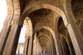 Huge pillars arches in Jami Masjid religious place of Islam at Mandu