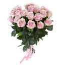 huge pink mondial roses bouquet isolated on white background. luxury Bouquet for valentines day. Celebration of engagement or