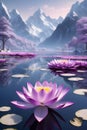 huge purple snow lotus blooms