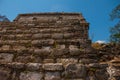 Huge pyramid steps close up. Palenque, Chiapas, Mexico. Royalty Free Stock Photo