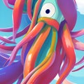 Huge rainbow Octopus