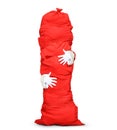 Huge red bag Royalty Free Stock Photo