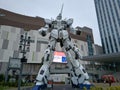 Huge robot Gundam Unicorn is installed on the island of Odaibe