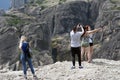 10/29/2020 Greece ,Meteora, huge rocks that have Christian monasteries on them, Greece. Royalty Free Stock Photo