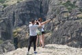 10/29/2020 Greece ,Meteora, huge rocks that have Christian monasteries on them, Greece. Royalty Free Stock Photo