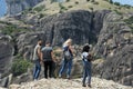 10/29/2020 Greece ,Meteora, huge rocks that have Christian monasteries on them, Greece. Royalty Free Stock Photo