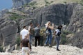 10/29/2020 Greece ,Meteora, huge rocks that have Christian monasteries on them, Greece. Royalty Free Stock Photo