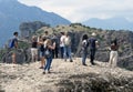 10/29/2020 Greece ,Meteora, huge rocks that have Christian monasteries on them, Greece. Royalty Free Stock Photo