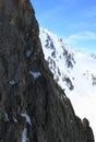 Huge rock and small climber