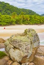 Rocks boulders Praia Lopes Mendes beach Ilha Grande island Brazil Royalty Free Stock Photo