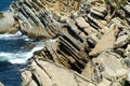 Typical rough cliffs on Portugals west coast Royalty Free Stock Photo