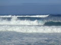 huge rolling surf on the north shore of oahu Royalty Free Stock Photo