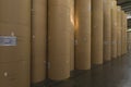 Huge Rolls Of Paper In Newspaper Factory Royalty Free Stock Photo