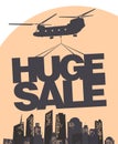 Huge sale vector design template.