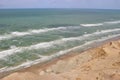 Huge sand dunes and North Sea, Denmark.