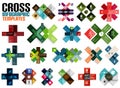 Huge set of cross infographic templates #2