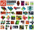 Huge set of square infographic templates #2