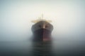 Huge ship fog. Generate Ai Royalty Free Stock Photo