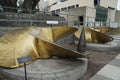 Huge ship propellers in the Naval Museum in Gdynia. Poland.