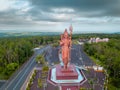 Huge Shiva statue in grand Bassin temple, Mauritius. Ganga talao Royalty Free Stock Photo