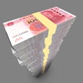 Huge single pile of Chinese 100 RMB bills