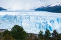 The huge size of Perito Moreno Glacier compare with people, Glaciers National Park, El Calafate in Argentina, Patagonia Royalty Free Stock Photo