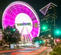 Skyview Atlanta Ferris Wheel in motion. Atlanta, GA.