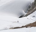 Huge snow fields cover the slopes of Mt Hood in Oregon and make for some excellent Mountaineering