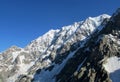 Huge snow and rocky mountain