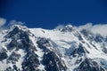 Huge snow and rocky mountain