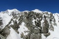 Huge snow and rocky mountain