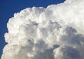 huge soft white cumulonimbus and blue sky background