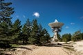 A huge soviet radio telescope near abandoned military town Irbene in Latvia. Former super-secret Soviet Army space