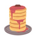 Huge stack of pancakes plate