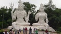 Huge statue of god Siva and goddess Parvati