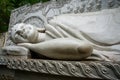 A huge statue of the reclining Buddha.Pagoda Belek.Nha Trang.Vietnam.