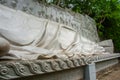 A huge statue of the reclining Buddha.Pagoda Belek.Nha Trang.Vietnam.