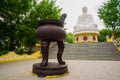 A huge statue of a sitting Buddha.Pagoda Belek.Nha Trang.Vietnam.