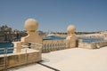 Valletta, Malta, August 2019. View of the bay and the capital from the wall of Fort St. Angelo.