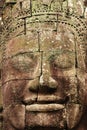 Stone face, the Bayon Temple, Angkor Wat, Cambodia Royalty Free Stock Photo