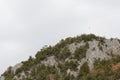 Huge stone mountain. Rock background. Rocky mountains