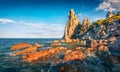 Huge stone spire on the Mediterranean coast - Pedra Longa.