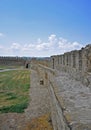 The huge stone walls of the ancient Akkerman fortress, Belgorod-Dniester, Odessa region Royalty Free Stock Photo