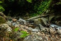 The huge stones near the waterfall Casaroro. Philippines. Valencia, island Negros.